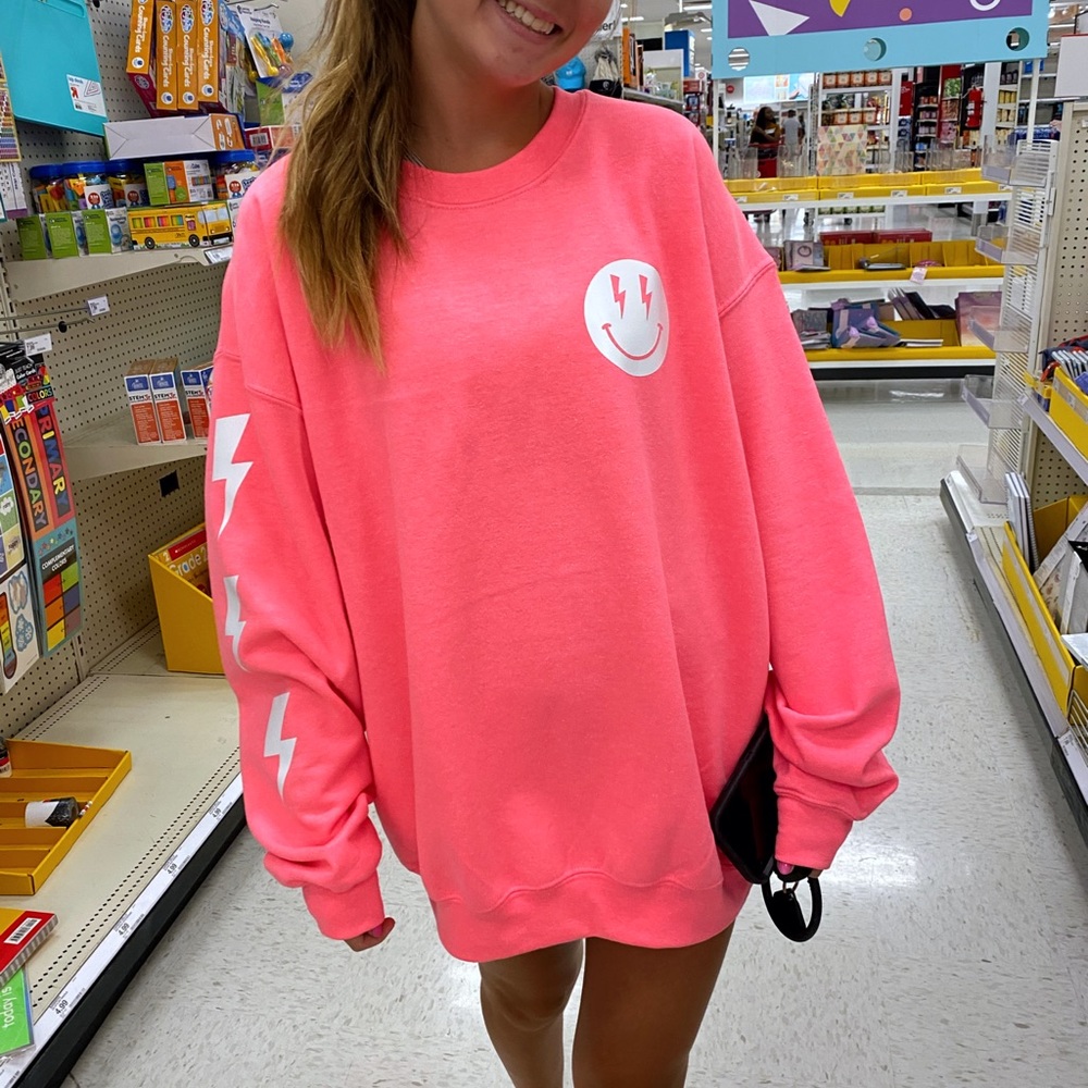 Custom lightning bolt Crewneck